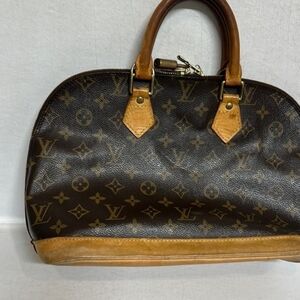 Louis Vuitton Monogram Canvas Alma Satchel in Brown and Tan